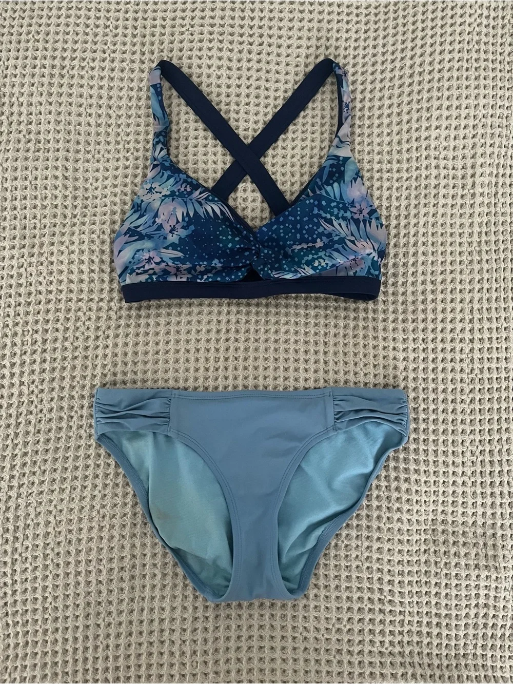 Title Nine Blue Bikini Set - Picture 1 of 8